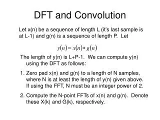 DFT and Convolution