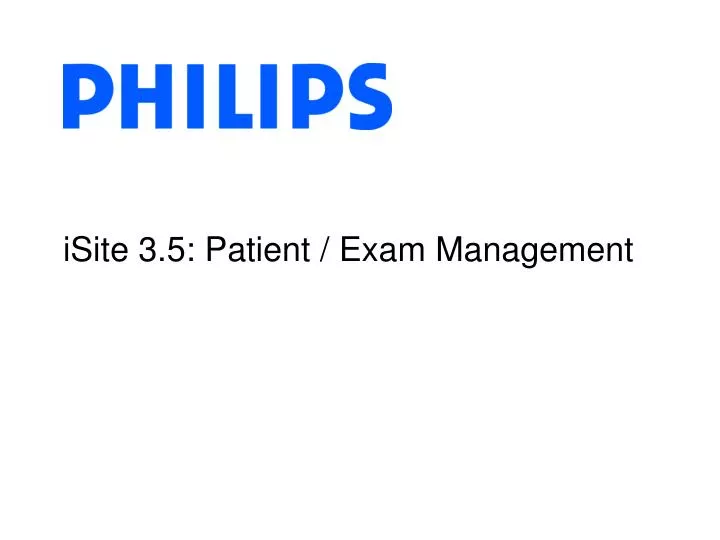 isite 3 5 patient exam management