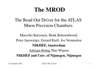 The MROD