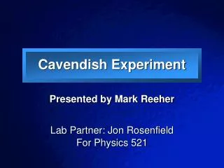 Cavendish Experiment