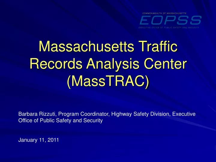 massachusetts traffic records analysis center masstrac