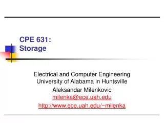cpe 631 storage