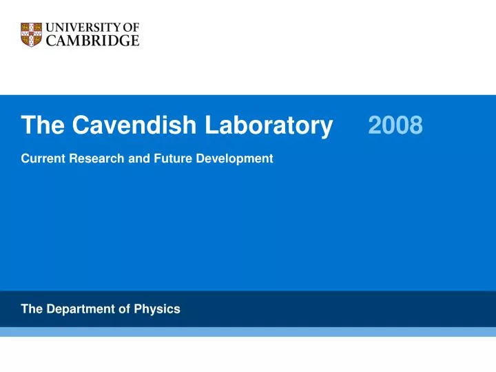 the cavendish laboratory 2008