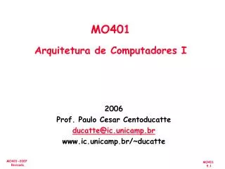 mo401 arquitetura de computadores i