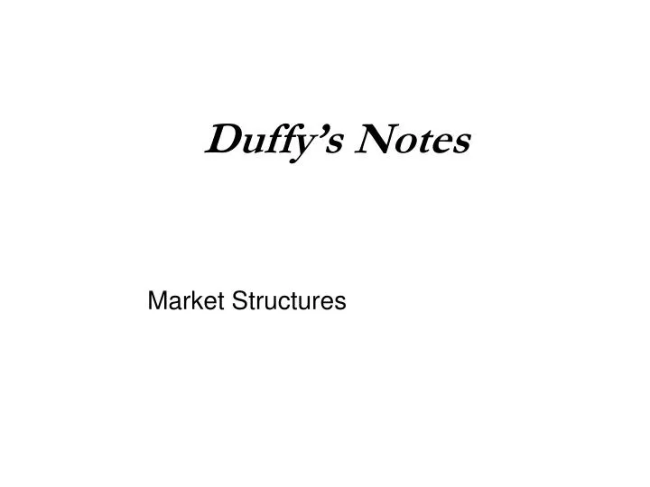 duffy s notes