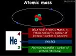 Atomic mass - slide 1