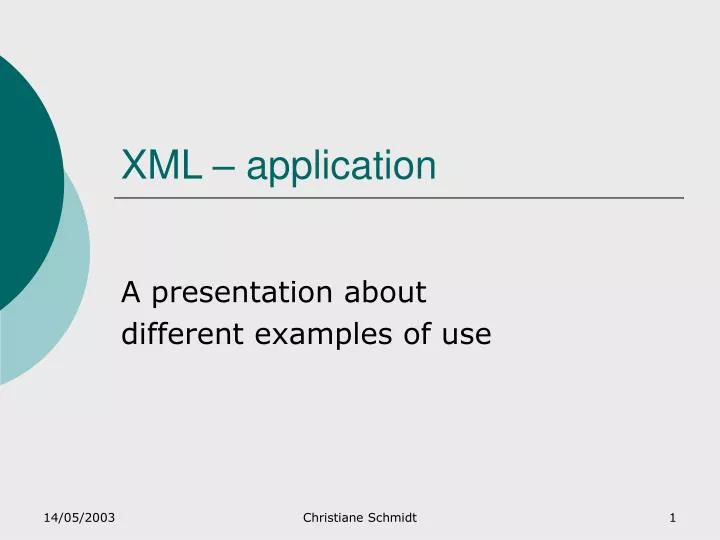 xml application