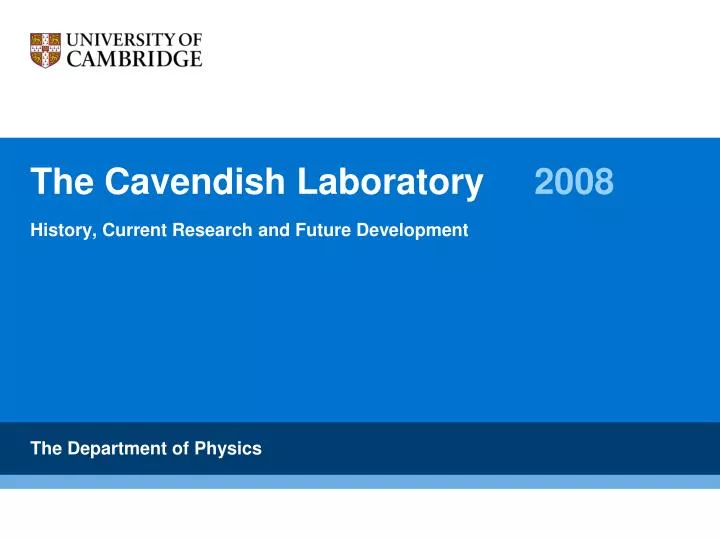 the cavendish laboratory 2008