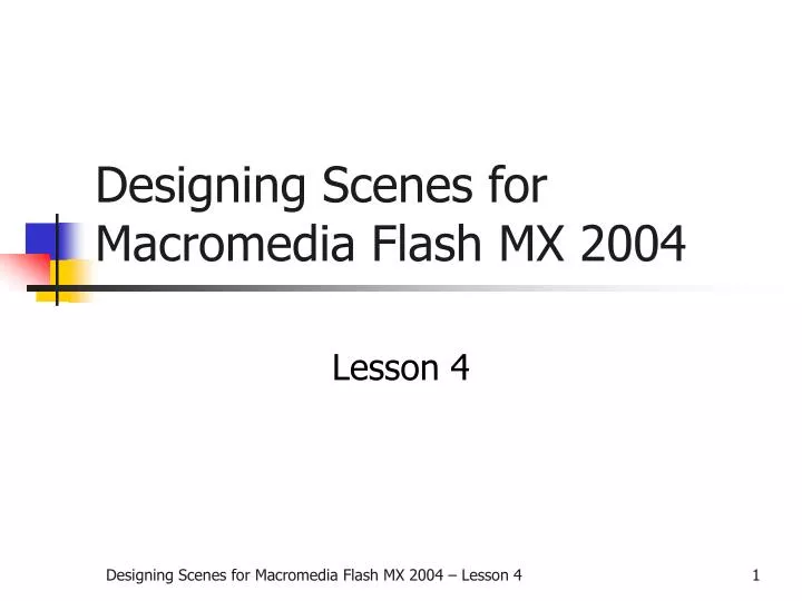 designing scenes for macromedia flash mx 2004