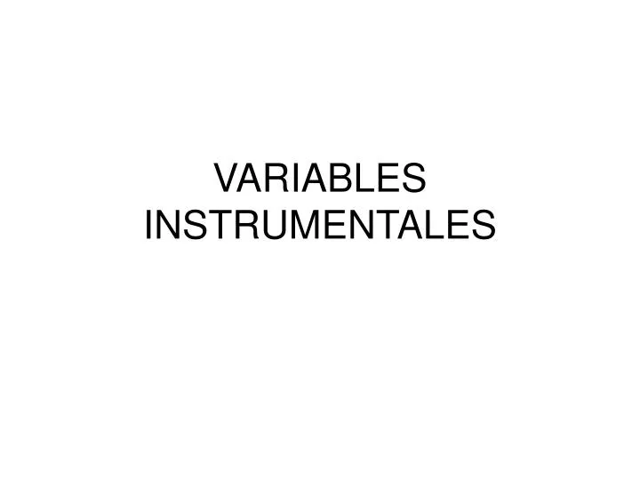 variables instrumentales