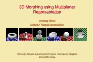 3D Morphing using Multiplanar Representation