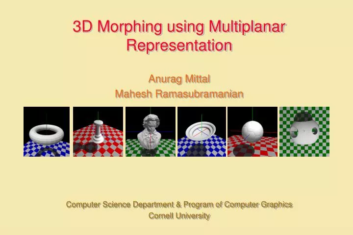 3d morphing using multiplanar representation