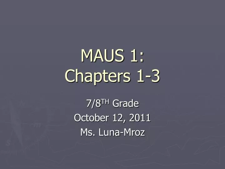 maus 1 chapters 1 3