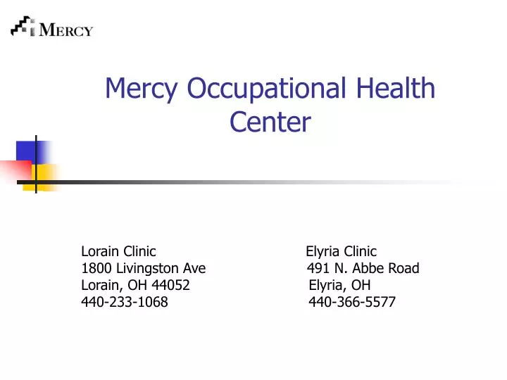 mercy occupational health center