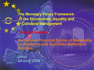 The Monetary Policy Framework of the Eurosystem, liquidity and