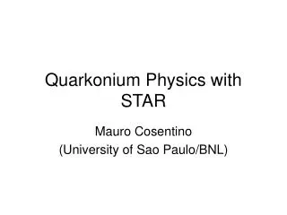 Quarkonium Physics with STAR