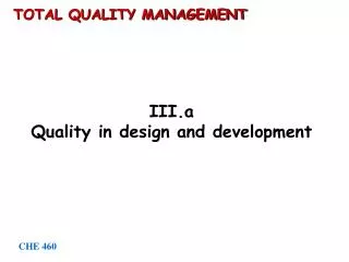 TOTAL QUALITY MANAGEMENT