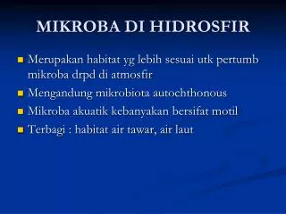 mikroba di hidrosfir