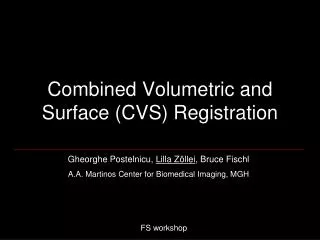 Combined Volumetric and Surface (CVS) Registration