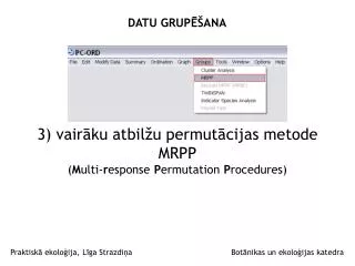 3 vair ku atbil u permut cijas metode mrpp m ulti r esponse p ermutation p rocedures