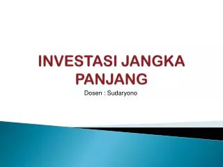 investasi jangka panjang