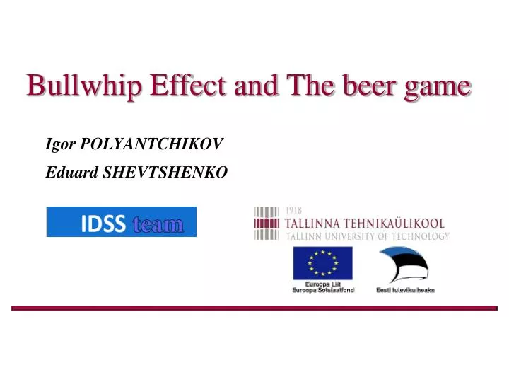 bullwhip effect and the beer game