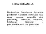 ETIKA BERBANGSA - slide 1
