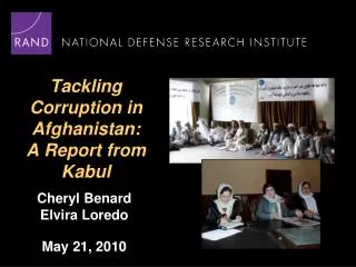Tackling Corruption in Afghanistan: A Report from Kabul
