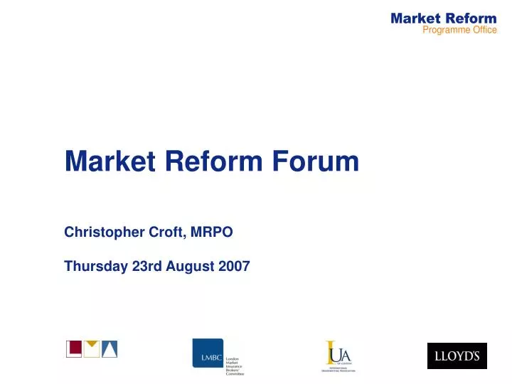 market reform forum