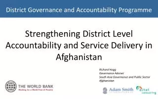 Strengthening District Level Accountability and Service Delivery in Afghanistan