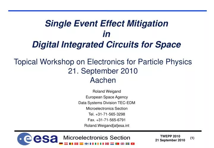 single event effect mitigation in digital integrated circuits for space