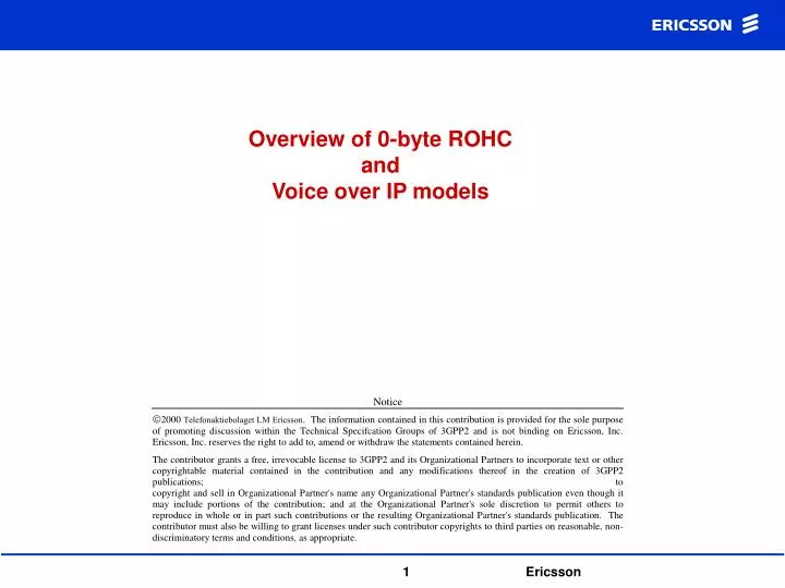 overview of 0 byte rohc and voice over ip models