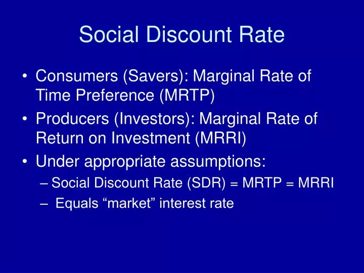 social discount rate