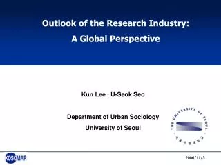 Outlook of the Research Industry: A Global Perspective