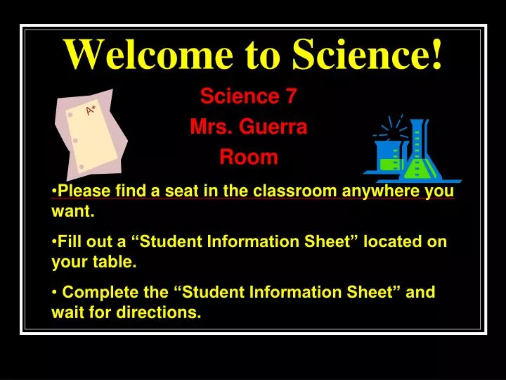 welcome to science