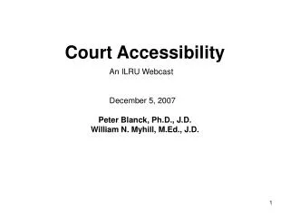 Court Accessibility