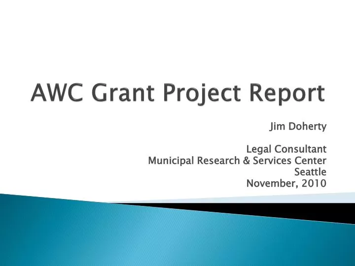 awc grant project report