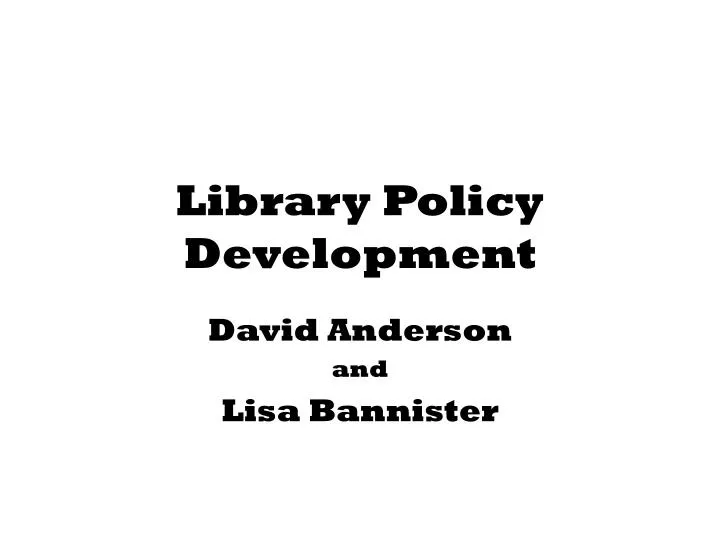 library policy development
