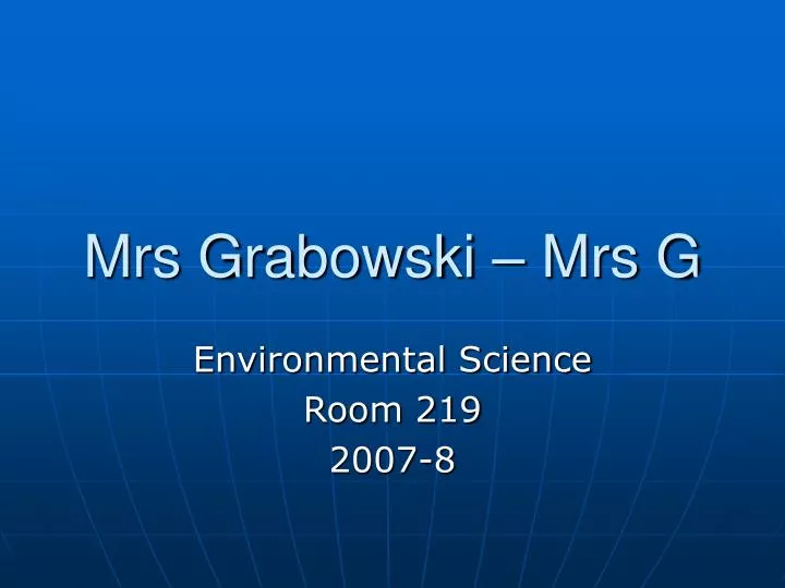 mrs grabowski mrs g