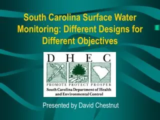 South Carolina Surface Water Monitoring: Different Designs for Different Objectives