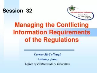 managing the conflicting information requirements of the regulations