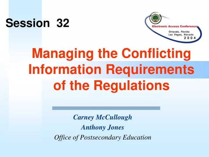 managing the conflicting information requirements of the regulations