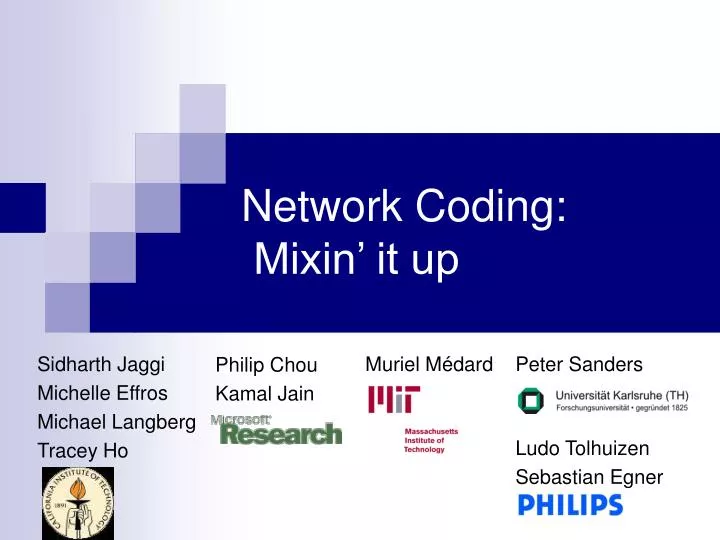 network coding mixin it up
