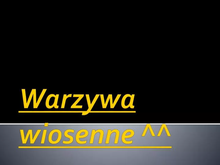 warzywa wiosenne