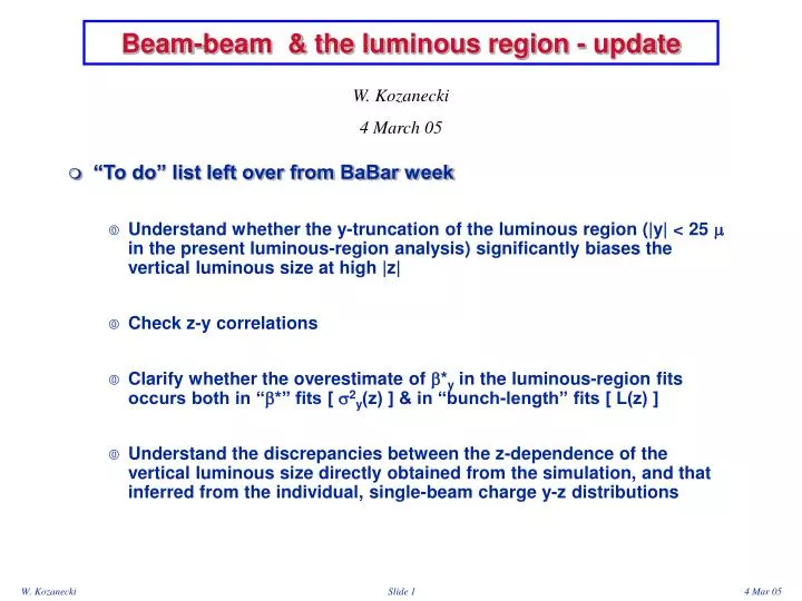 beam beam the lum in ous region update