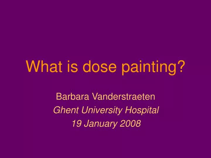 what is dose painting