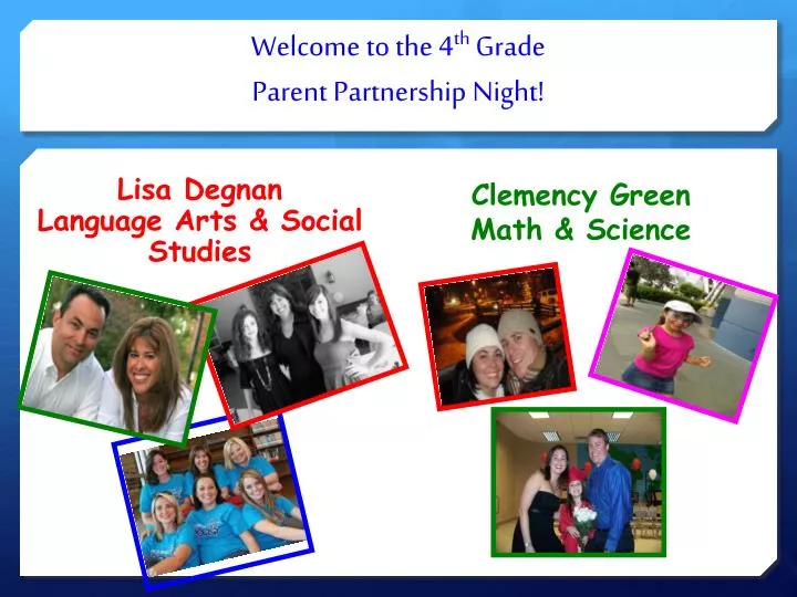welcome to the 4 th grade parent partnership night