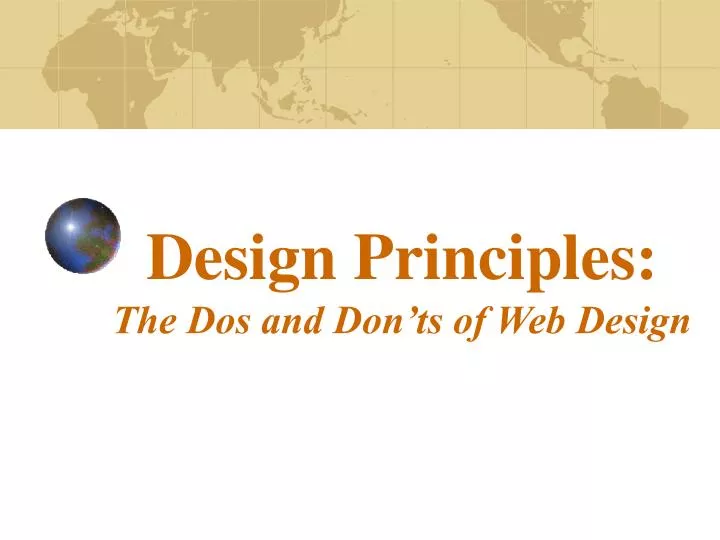 design principles the dos and don ts of web design