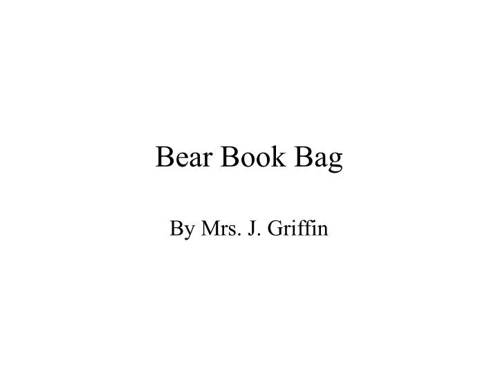 bear book bag
