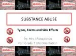 SUBSTANCE ABUSE - slide 1